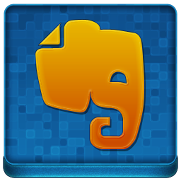 Blue Evernote Coloured Icon 256x256 png