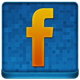Blue Facebook Coloured Icon 256x256 png