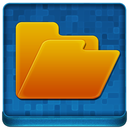 Blue Folder Coloured Icon 256x256 png