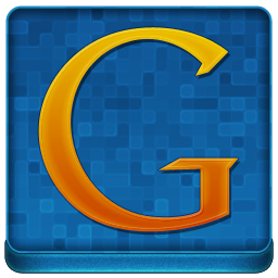Blue Google Coloured Icon 256x256 png