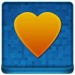 Blue Heart Coloured Icon 256x256 png