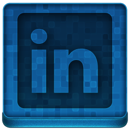 Blue Linked In Icon 256x256 png