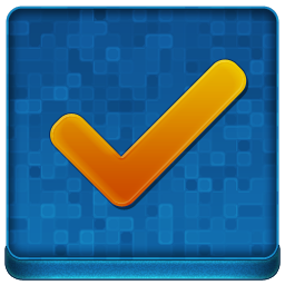 Blue Ok Coloured Icon 256x256 png