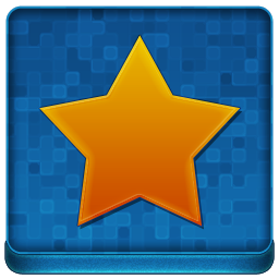 Blue Star Coloured Icon 256x256 png
