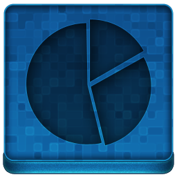 Blue Statistics Round Icon 256x256 png