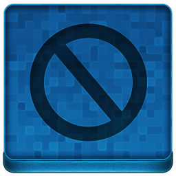 Blue Stop Icon 256x256 png