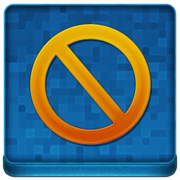 Blue Stop Coloured Icon 256x256 png
