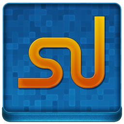 Blue Stumble Upon Coloured Icon 256x256 png