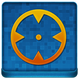 Blue Target Coloured Icon 256x256 png