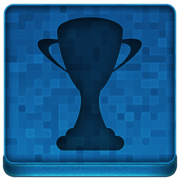 Blue Trophy Icon 256x256 png