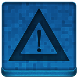 Blue Warning Icon 256x256 png