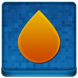 Blue Water Drop Coloured Icon 256x256 png