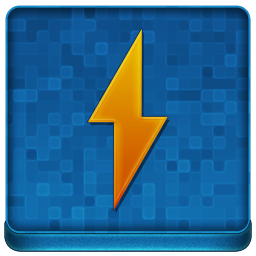 Blue Winamp Coloured Icon 256x256 png
