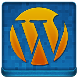 Blue WordPress Coloured Icon 256x256 png