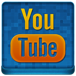 Blue YouTube Coloured Icon 256x256 png