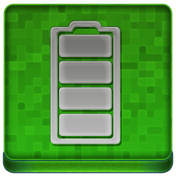 Green Battery Coloured Icon 256x256 png