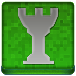 Green Chess Tower Coloured Icon 256x256 png