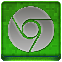 Green Chrome Coloured Icon 256x256 png