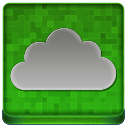 Green Cloud Coloured Icon 256x256 png