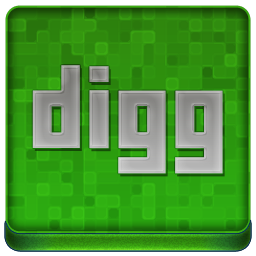 Green Digg Coloured Icon 256x256 png