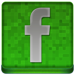 Green Facebook Coloured Icon 256x256 png