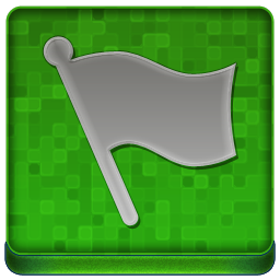 Green Flag Coloured Icon 256x256 png