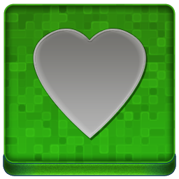 Green Heart Coloured Icon 256x256 png