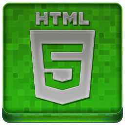 Green HTML5 Coloured Icon 256x256 png