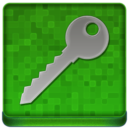 Green Key Coloured Icon 256x256 png