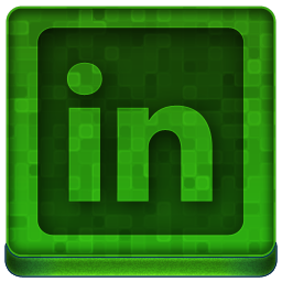 Green Linked In Icon 256x256 png