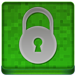 Green Lock Coloured Icon 256x256 png
