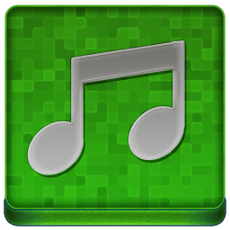 Green Music Coloured Icon 256x256 png