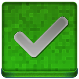 Green Ok Coloured Icon 256x256 png