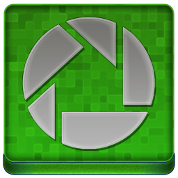 Green Picassa Coloured Icon 256x256 png