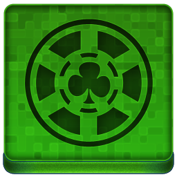 Green Poker Chip Icon 256x256 png