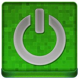 Green Shutdown Coloured Icon 256x256 png