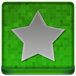 Green Star Coloured Icon 256x256 png