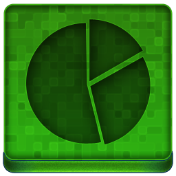 Green Statistics Round Icon 256x256 png