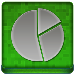 Green Statistics Round Coloured Icon 256x256 png