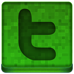 Green Twitter Icon 256x256 png