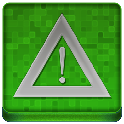 Green Warning Coloured Icon 256x256 png