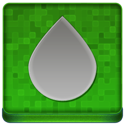 Green Water Drop Coloured Icon 256x256 png