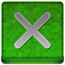 Green X Coloured Icon 256x256 png