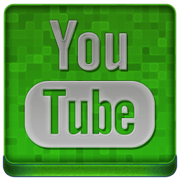 Green YouTube Coloured Icon 256x256 png