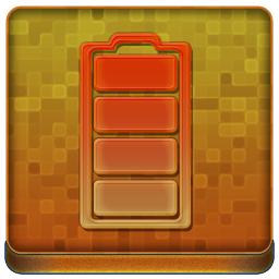 Orange Battery Coloured Icon 256x256 png