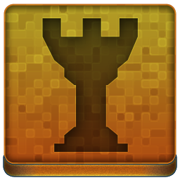 Orange Chess Tower Icon 256x256 png