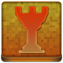 Orange Chess Tower Coloured Icon 256x256 png