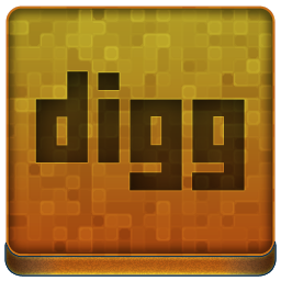 Orange Digg Icon 256x256 png