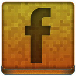 Orange Facebook Icon 256x256 png