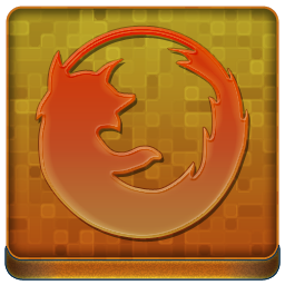 Orange Firefox Coloured Icon 256x256 png